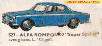 <a href='../files/catalogue/Dinky France/527/1963527.jpg' target='dimg'>Dinky France 1963 527  Alfa Romeo 1900</a>